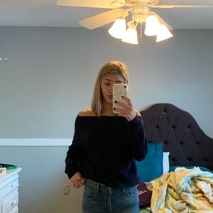 Off the shoulder sweater